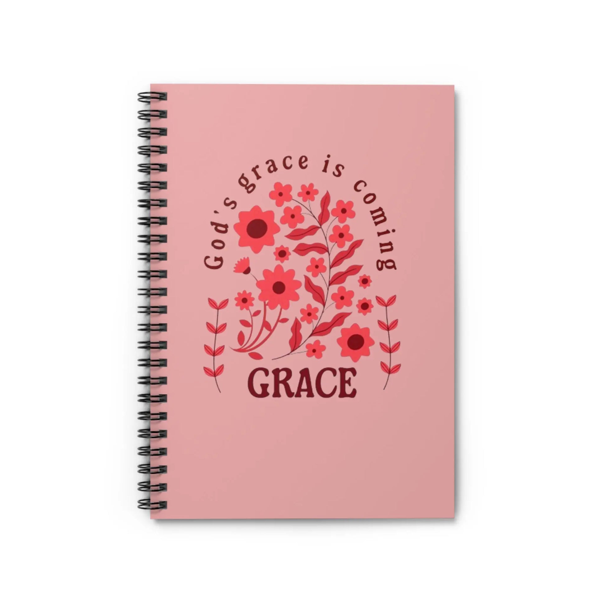 Graceful Floral Spiral Notebook - His Love Is Everlasting