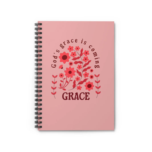 Graceful Floral Spiral Notebook - His Love Is Everlasting