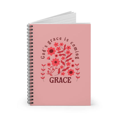 Graceful Floral Spiral Notebook - His Love Is Everlasting