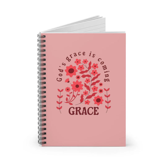 Graceful Floral Spiral Notebook - His Love Is Everlasting