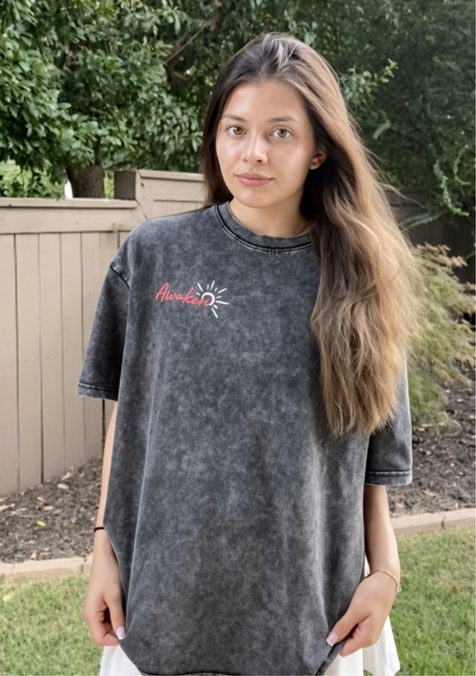 Awaken Washed Oversized Cotton T-Shirt