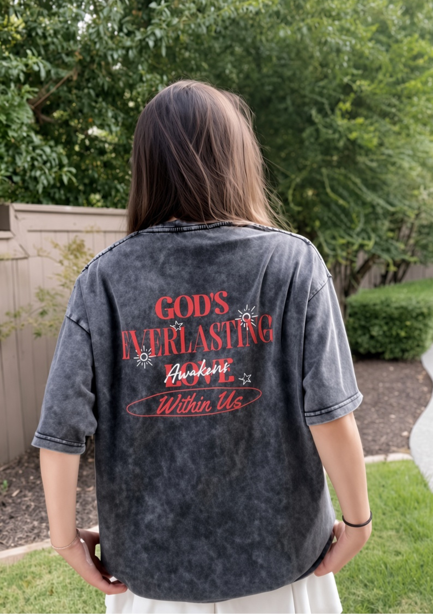 Awaken Washed Oversized Cotton T-Shirt